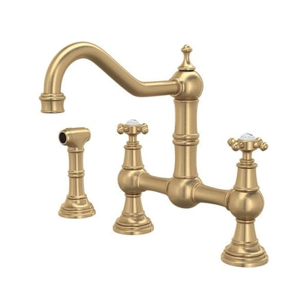 Edwardian Bridge Kitchen Faucet With Side Spray